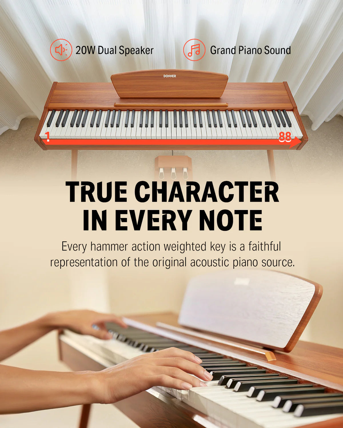 DDP-80 Wooden Digital Piano