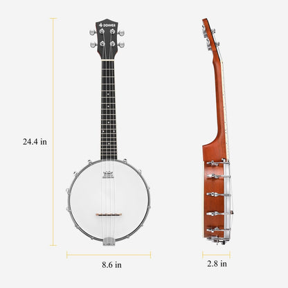 Donner Banjolele 4 String Banjo Ukulele Kit Stringed Musical Instruments for ...