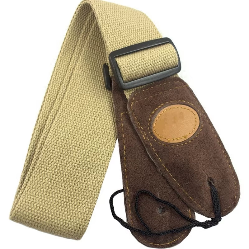Cowhide Head Cotton Guitar Strap Electric Guitar Folk Guitar Acoustic Guitar Universal Guitar Strap