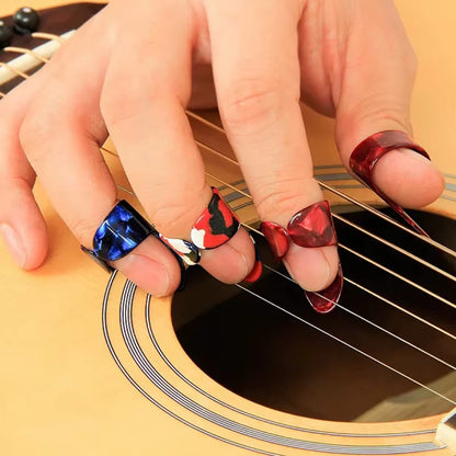 1/3PCS Thumb Finger Guitar Picks Celluloid Mediator Guitar Plectrums Picks Bass Acoustic Guitar Electric Guitar Accessories