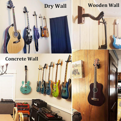 Guitar Wall Mount, 2 Pack Guitar Wall Hanger, Guitar Hanger Wall Hook Ho