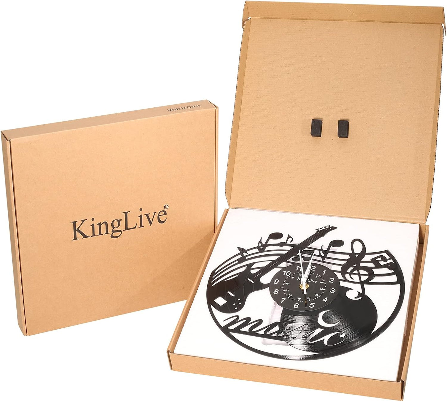 Music Vinyl Record Wall Clock, Music Room Decoration, Music Theme Wall Clock. (Music A)