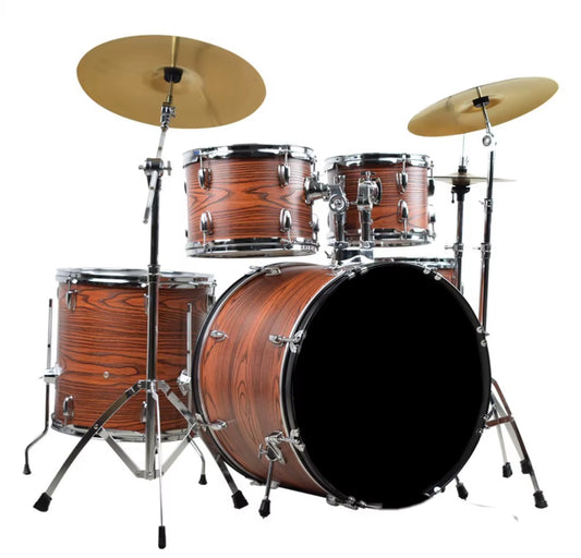 Adult Drum Set Jazz Drum Kit 5 Drums 3 Cymbals Beginner Children Entry-Level Practice Performance Drums Percussion Instrument