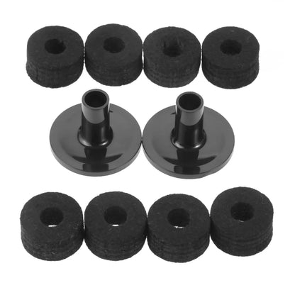 10 Pcs/Set Cymbal Stand 25Mm Felt Washer with Cymbal Sleeves for Drum Stand Practical Percussion Instruments Musical Accessories