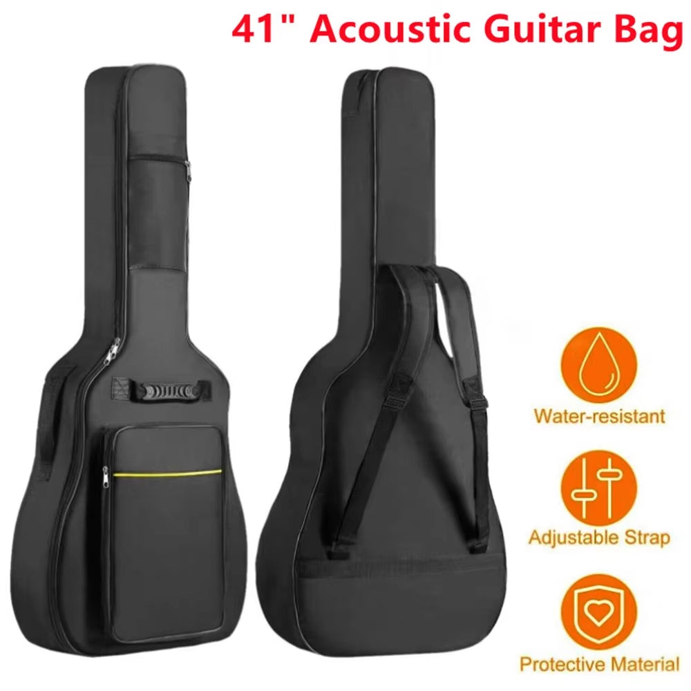 41Inch Guitar Bag Backpack Waterproof Bags Rip-Stop Oxford Nylon Double Strap Padded Black Guitar Case Gig Bas Guitars Backpacks