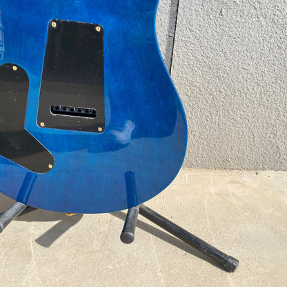 Amazing Blue PRS Electric Guitar Dragon Pattern 6 String Mahogany Body
