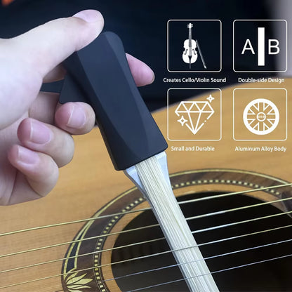 Acoustic Guitar Bow Picasso Bow Acoustic Guitar Built-In Pick 21.5Cm Comfortable Handle Horse Hair Guitar Bow Guitar Accessories