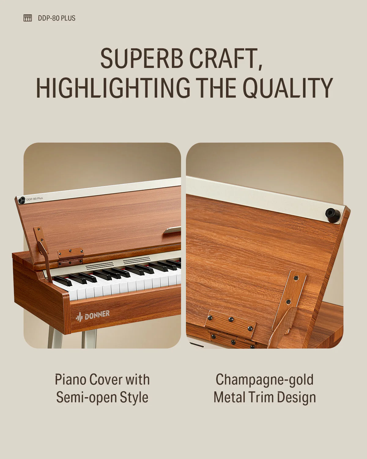 DDP-80 plus Digital Piano with Semi-Open Cover