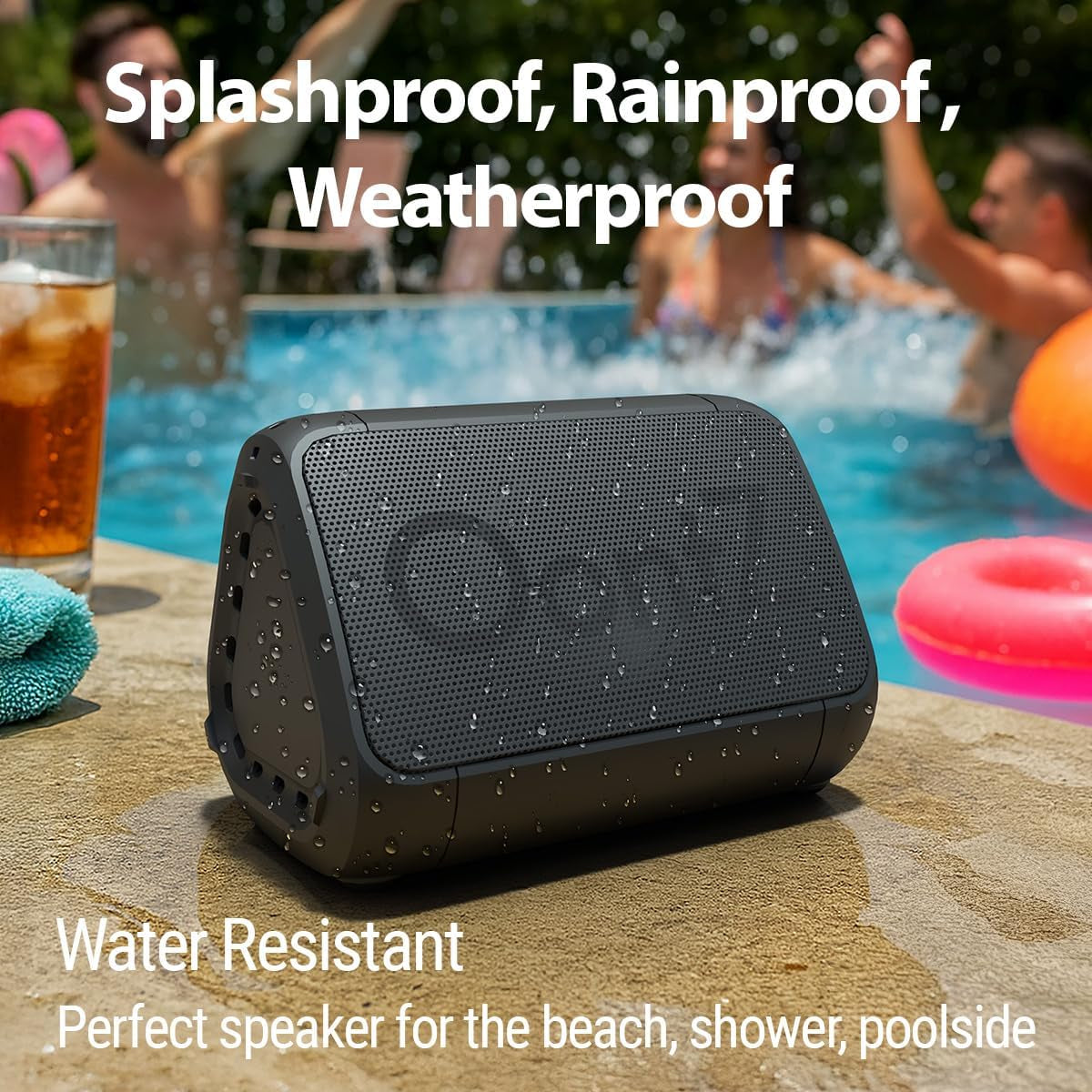 Oontz Solo Portable Bluetooth Speaker - Ultra Portable, 14 Hours of Playtime, 100Ft Wireless Range, Waterproof, Budget-Friendly Speaker for Travel, Outdoor or Home, Great Gift (Black)