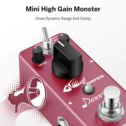 Distortion Guitar Pedal, Morpher Distortion 3 Modes Natural, Tight, Classic Crunch 80S Metal for Electric Guitar True Bypass