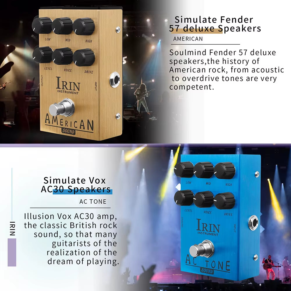 Guitar Effect Pedal Overdrive Distortion Speakers Analog Classic British Rock Effect Electric Bass Guitar Pedal True Bypass
