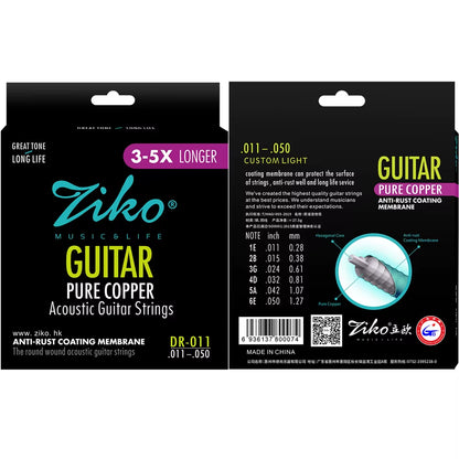 Acoustic Guitar Strings Carbon Steel Hexagonal Alloy Beginners Professional Practice Folk Guitar Strings Guitar Accessories