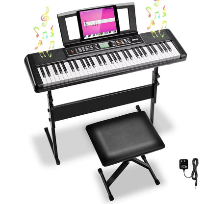 Keyboard Piano Digital Piano 61 Keys, Electric Piano Keyboard for Beginners, 300 Sounds & Teaching Function, Electronic Keyboard