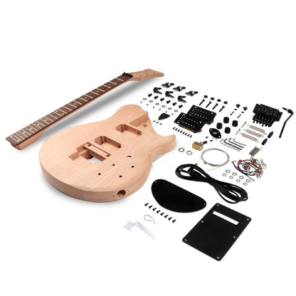 DIY Electric Guitar Beginner Kit Mahogany Body Maple Neck Rosewood Fingerboard