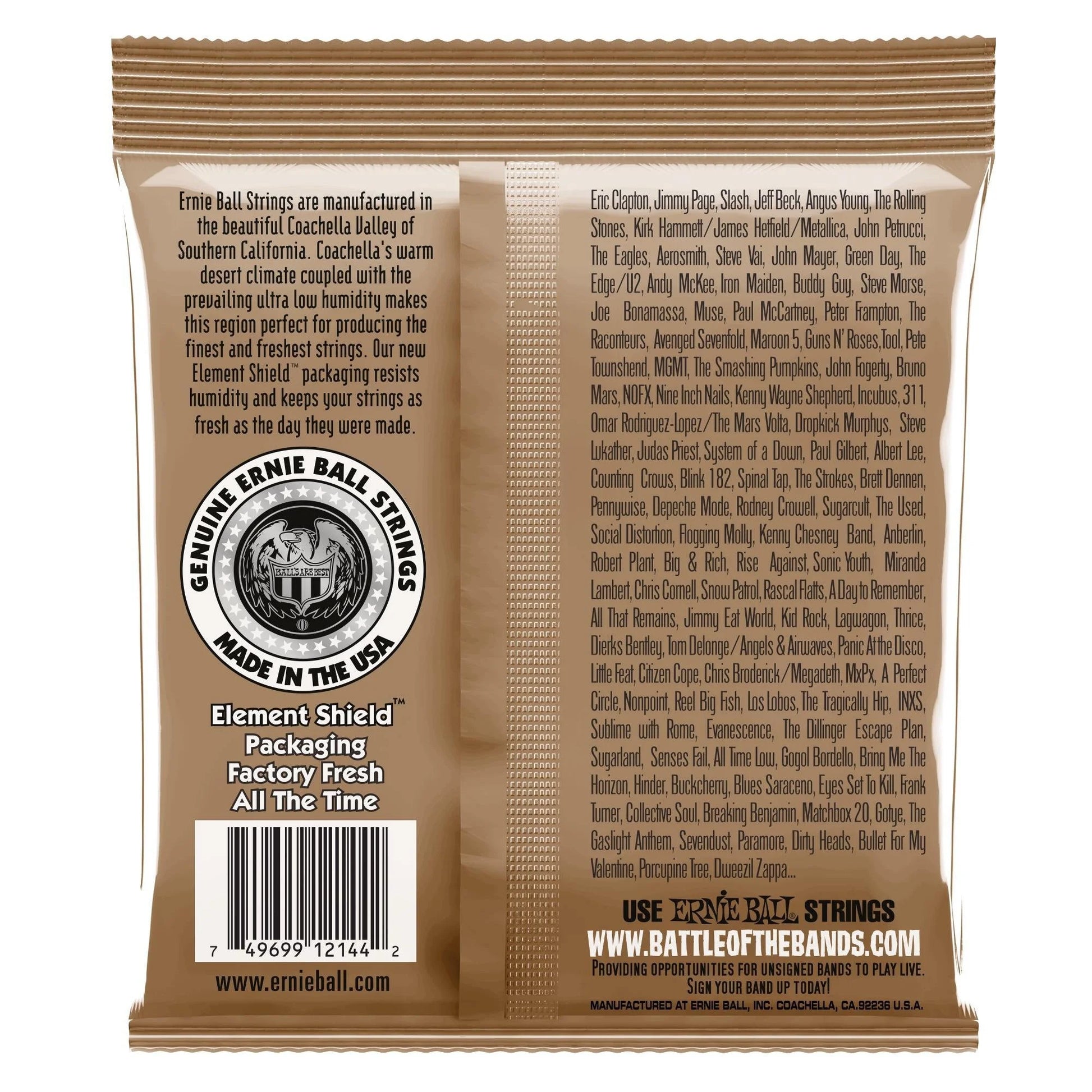 Earthwood Rock and Blues W/Plain G Phosphor Bronze Acoustic Guitar Strings - 10-52 Gauge