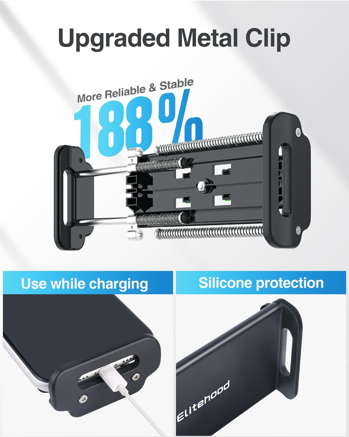 Metal Ipad Mic Stand Holder, 360° Swivel Tilt Microphone Stand Phone Holder M...