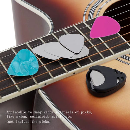5Pcs Guitar Picks Holder Plastic Stick-On Guitar Pick Case Electric Guitar Accessories for Bass Ukulele