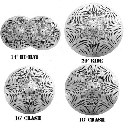 Low Volume Cymbal Set 14 16 18 20 Inch Silent Practice Sound Quality