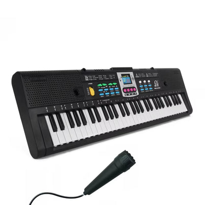 61 Keys Digital Music Electronic Keyboard Kids Multifunctional Electric Piano for Piano Student with Microphone Function