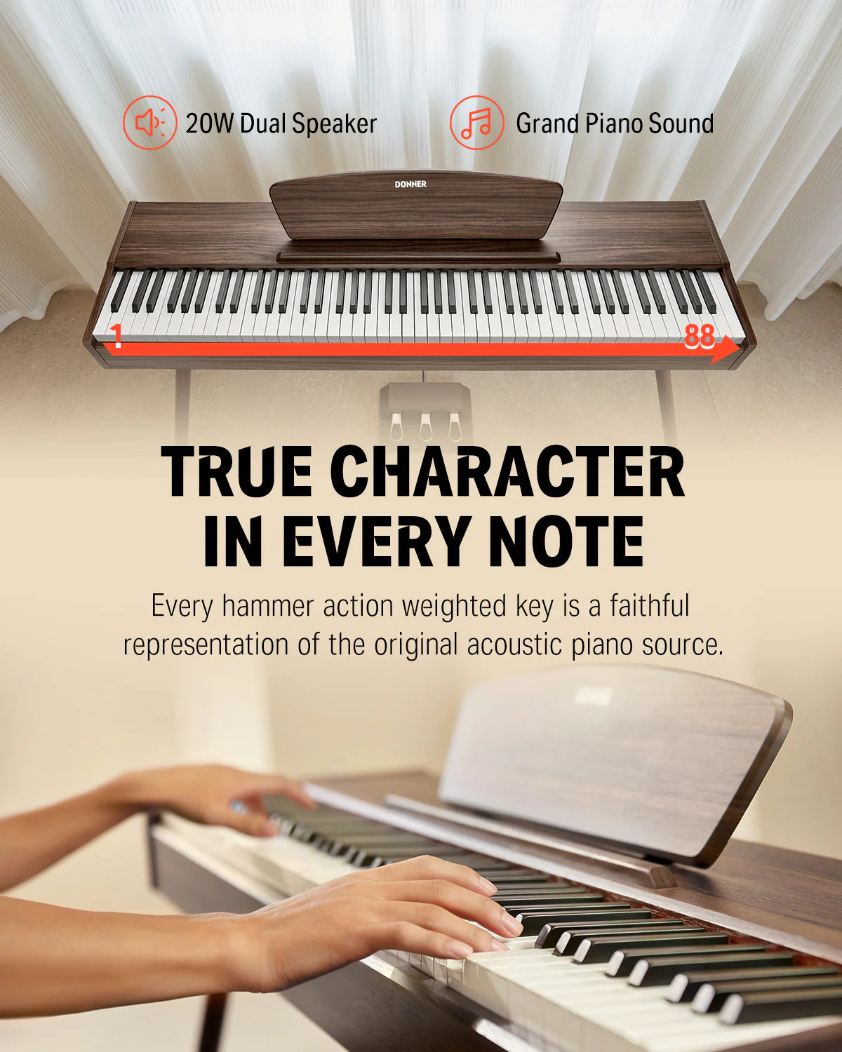 DDP-80 Wooden Digital Piano