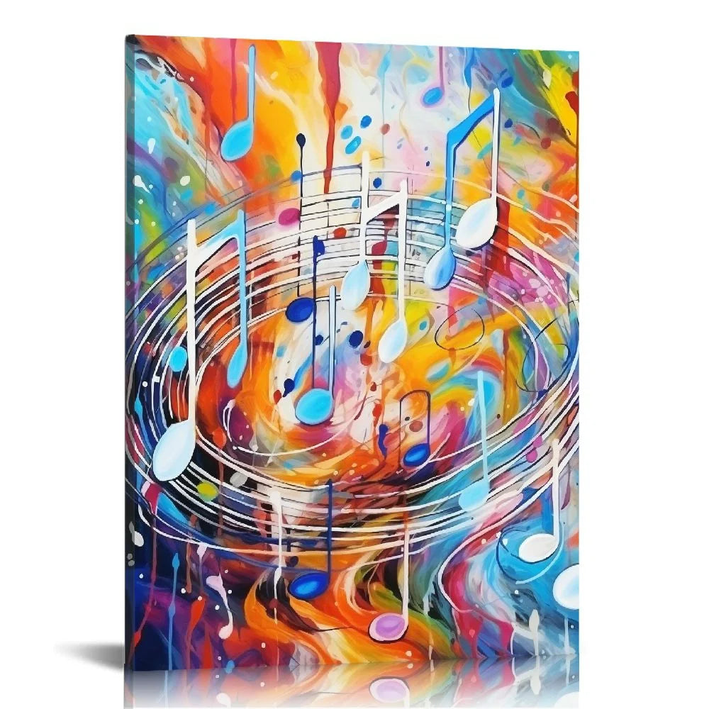 Music Wall Art Music Note Painting Picture Canvas Prints Music Studio Decor