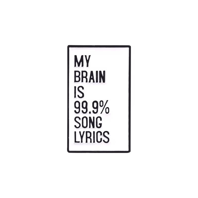 Cool Quotes about Music Enamel Pins Need Music Everyday Brooches Bag Hat Lapel Pin Badge Men Women Jewelry Gift for Music Lover