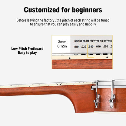 Donner Banjolele 4 String Banjo Ukulele Kit Stringed Musical Instruments for ...