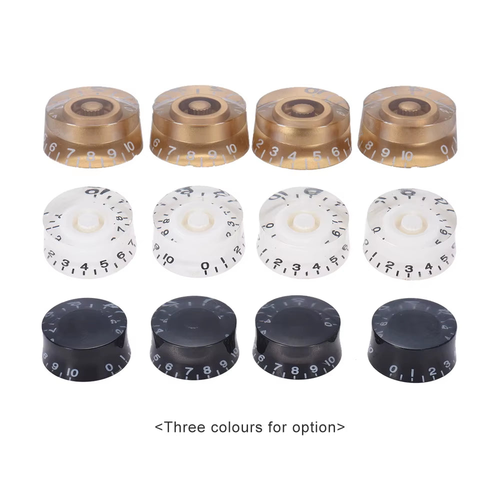 4Pcs Speed Volume Tone Control Knobs for Gibson Les Paul Guitar Replacement Electric Guitar Parts Golden