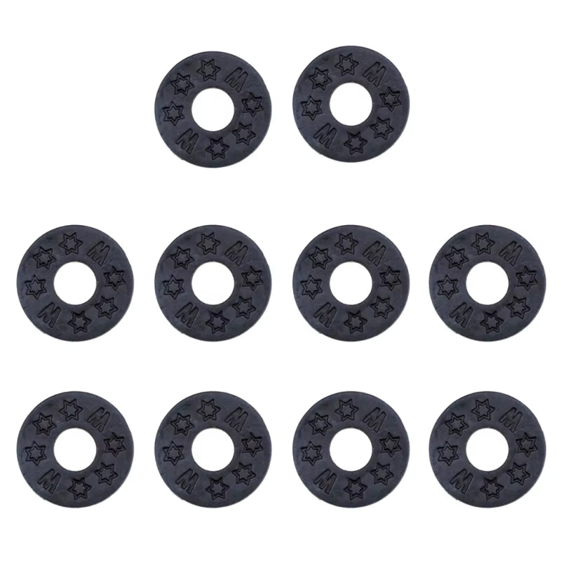 10Pcs/Set Rubber Guitar Strap Lock Blocks Guitar Protector Guitar Locks Black Guitar Strap Locking Silicone Strap Locks
