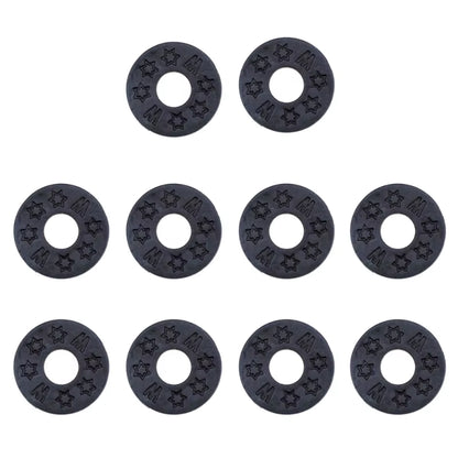 10Pcs/Set Rubber Guitar Strap Lock Blocks Guitar Protector Guitar Locks Black Guitar Strap Locking Silicone Strap Locks