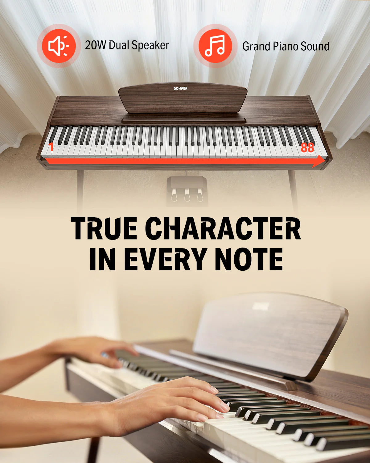 DDP-80 Wooden Digital Piano