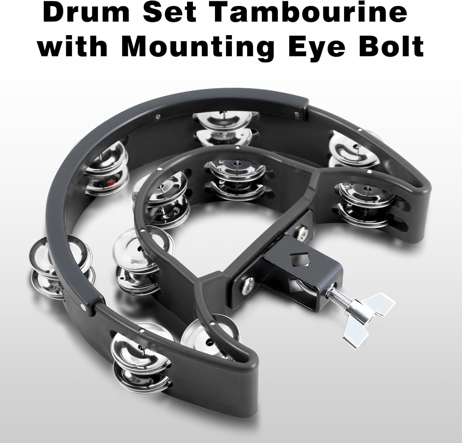 EASTROCK Drum Set Tambourine with Mounting Eye Bolt,Tambourin