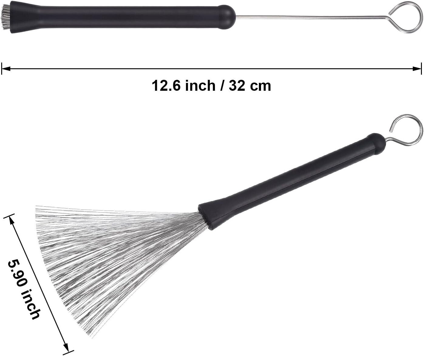 Comfortable Retractable Drum Brushes with Velvet Bag - Perfect for Drummers