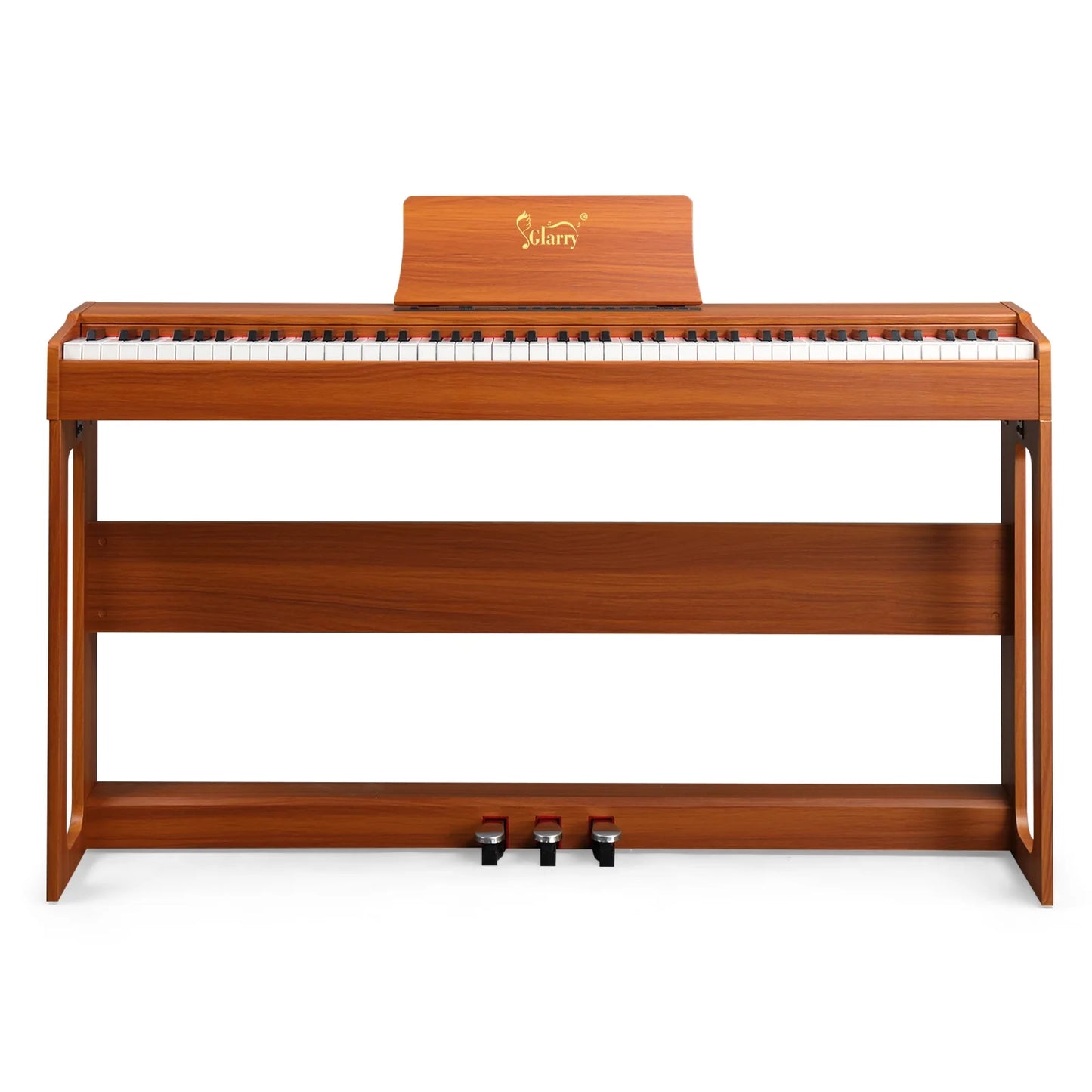 88 Keys Full Weighted Keyboards Digital Piano with Furniture Stand, Brown