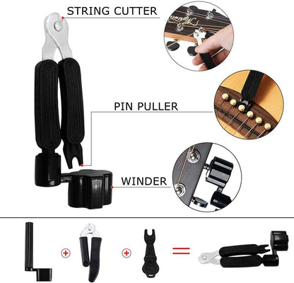66PCS Guitar Accessories Kit, Acoustic Guitar Changing Tool, Including Acoustic