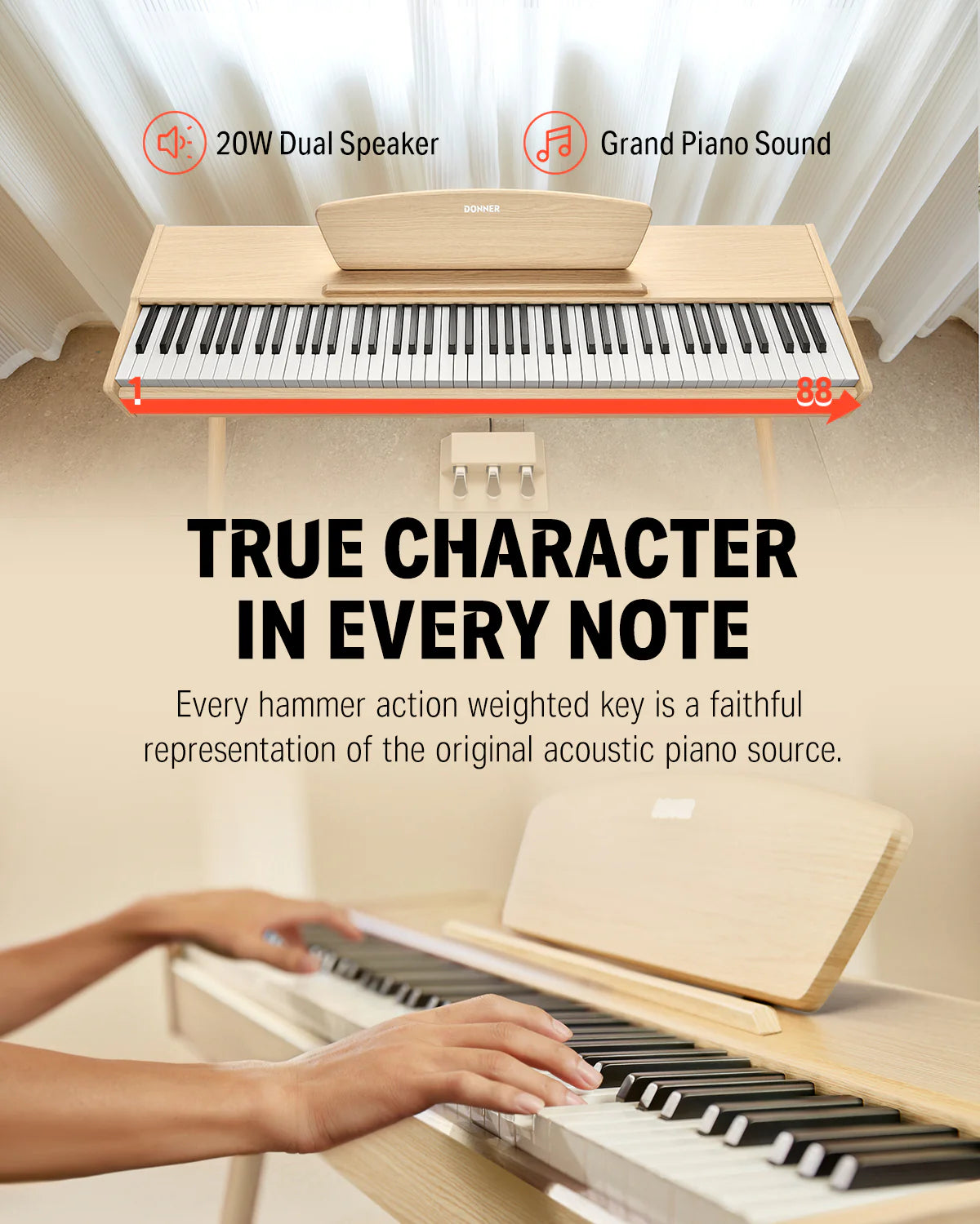 DDP-80 Wooden Digital Piano