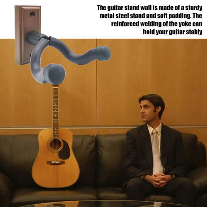 Guitar Hangers Hook Wood Guitar Wall Display Bracket Reusable Hard Wood Base Guitar Wall Hooks for Acoustic Guitars Ukulele