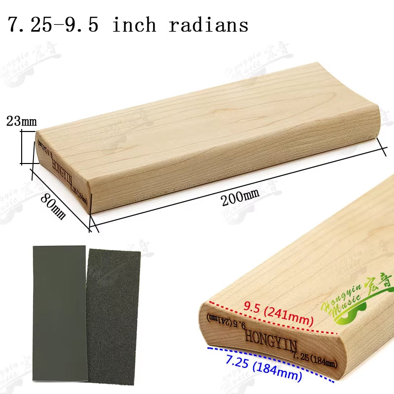 Radius Sanding Blocks for Guitar Bass Fret Wire Leveling Fingerboard Luthier Tool Dual Purpose 7.25R&9.5R, 10R&12R, 14R&16