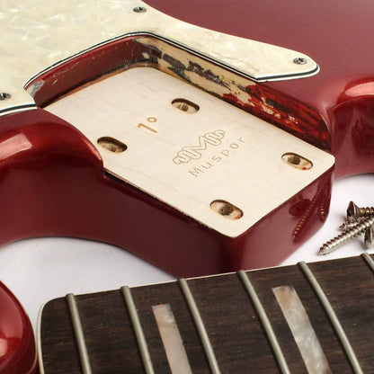 3Pcs Guitar Bass Neck Shim Solid Maple Wooden Guitar Neck Shims 0.25 0.5 1 Degree Electric Bass Neck Shims Sets