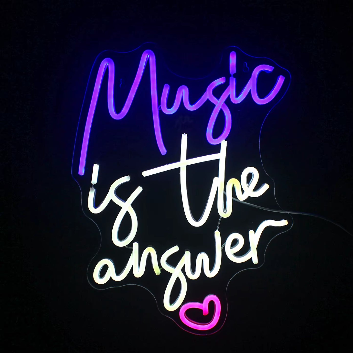 Music Neon Sign Music Is the Answer Neon Light Led Signs Live Music Bedroom Home Disco Bar Studio Music Party Wall Decor Gift