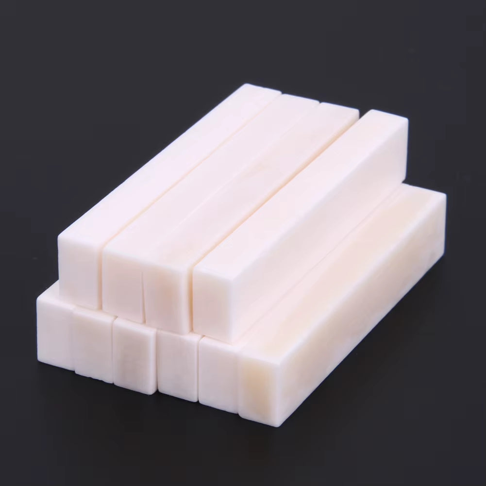 10Pcs/Set Guitar Bass Real Blank Bone Nut for LP Folk/Classical Guitar Electric Acoustic Guitar Bass Guitar Accessories