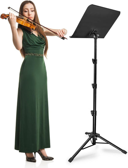 70IN Sheet Music Stand, Tall Music Stand for Sheet Music Height- Adjustable Musi