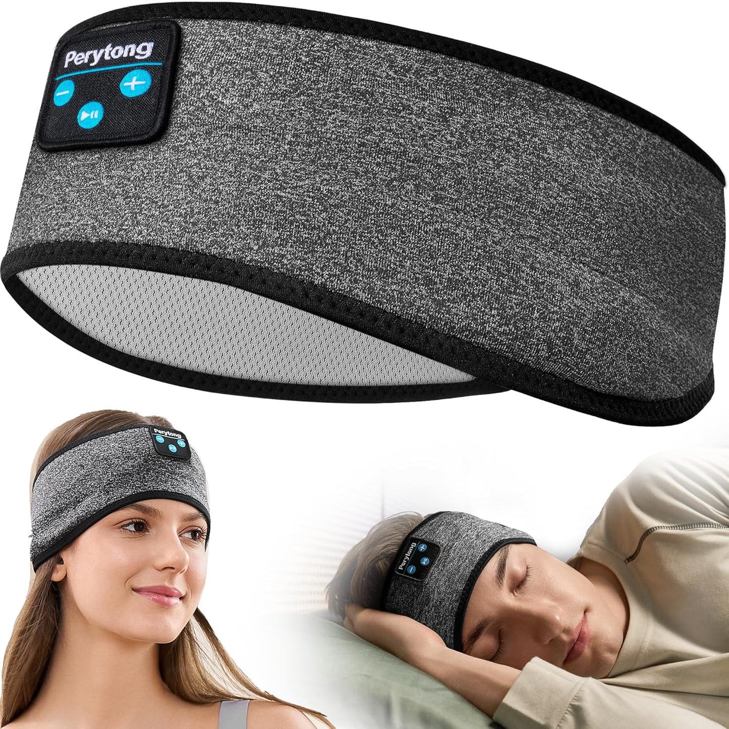 Sleep Headphones Bluetooth Headband Sleeping Headphones Wireless Sleep Headband with Comfortable Earbuds for Side Sleepers, Sleeping Eye Mask for Women Men Workout Running