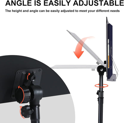 Sheet Music Stand,5 in 1 Dual-Use Folding Sheet Music Stand & Desktop Book Stand
