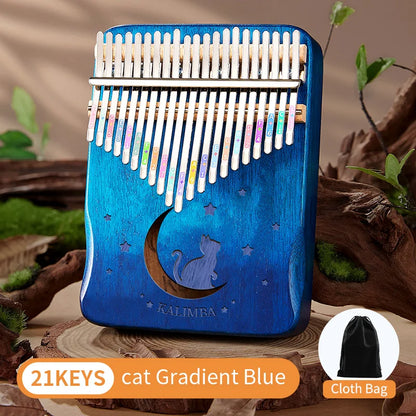 Byla 21-Key Cat Thumb Piano Kalimba Set - Beginner Friendly Finger Piano, Perfect Birthday Gift Piano Accessories Piano Gift
