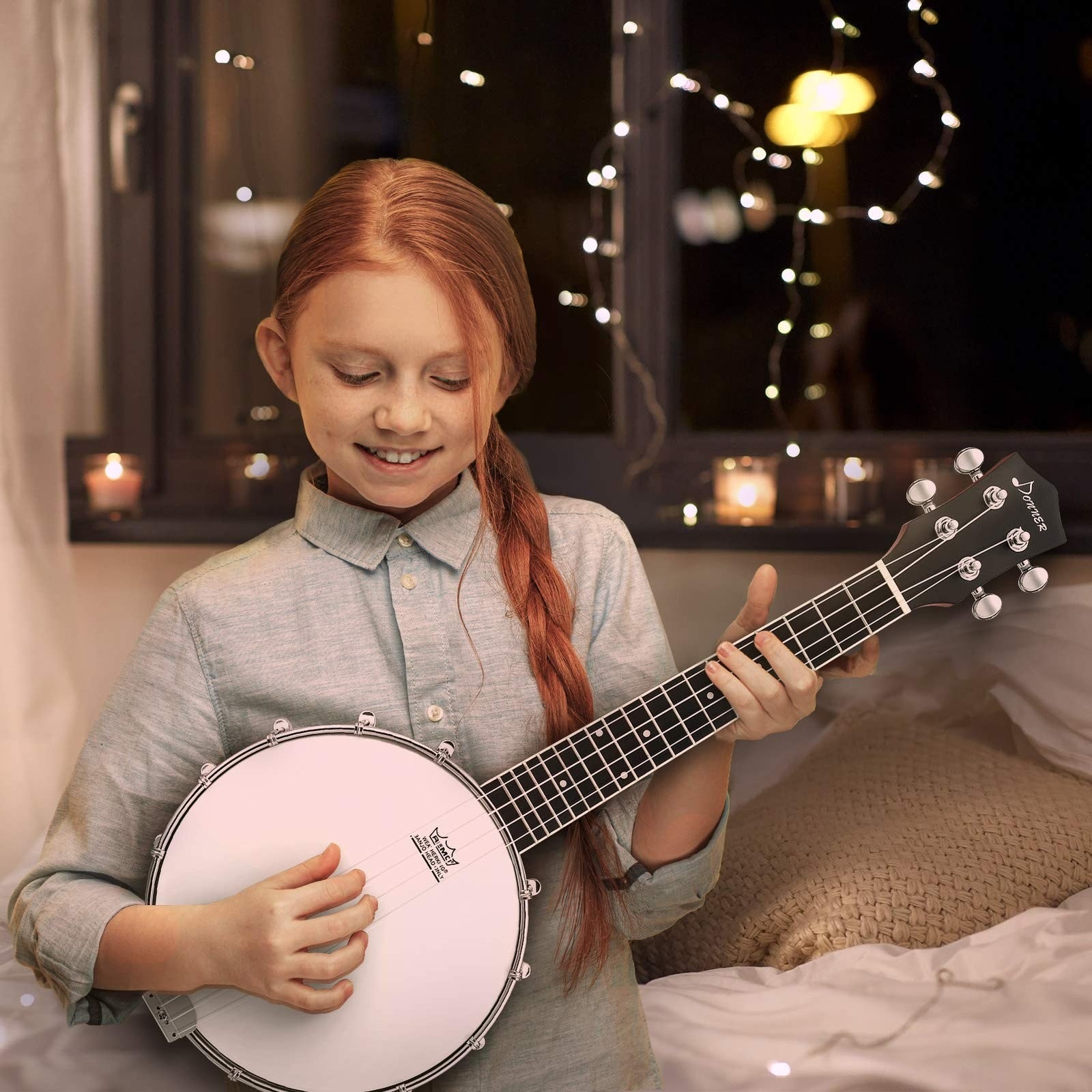 Donner Banjolele 4 String Banjo Ukulele Kit Stringed Musical Instruments for ...