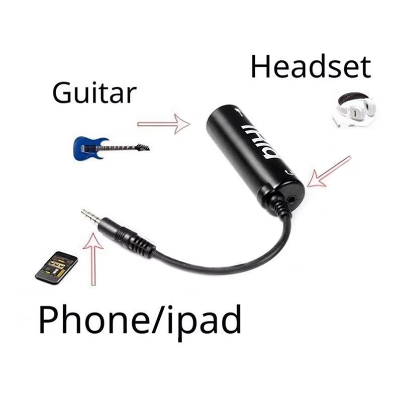 Hot Guitar Interface I-Rig Converter Replacement Guitar for Phone Guitar Audio Interface Guitar Tuner Guitar Line Irig Converter