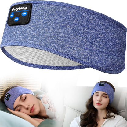 Sleep Headphones Wireless, Bluetooth Sports Headband Headphones with Ultra-Thin HD Stereo Speakers Perfect for Sleeping,Workout,Jogging,Yoga,Insomnia, Air Travel, Meditation (Skyblue)