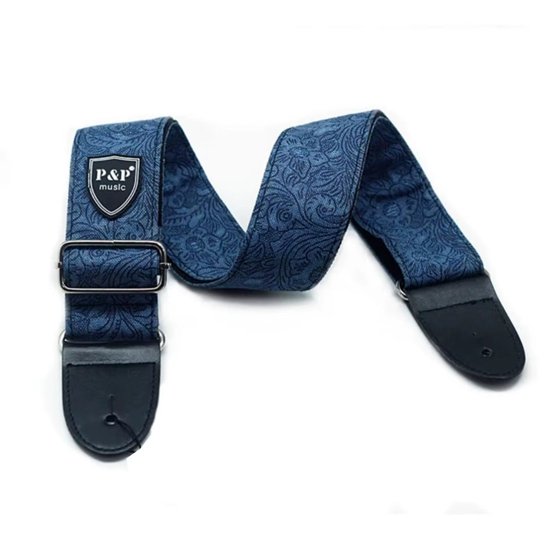 Guitar Strap Adjustable Widening Thickening Denim Cotton Guitar Belts for Electric Guitar Bass Ukulele Guitar Accessories