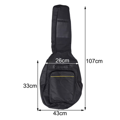 41Inch Guitar Bag Backpack Waterproof Bags Rip-Stop Oxford Nylon Double Strap Padded Black Guitar Case Gig Bas Guitars Backpacks